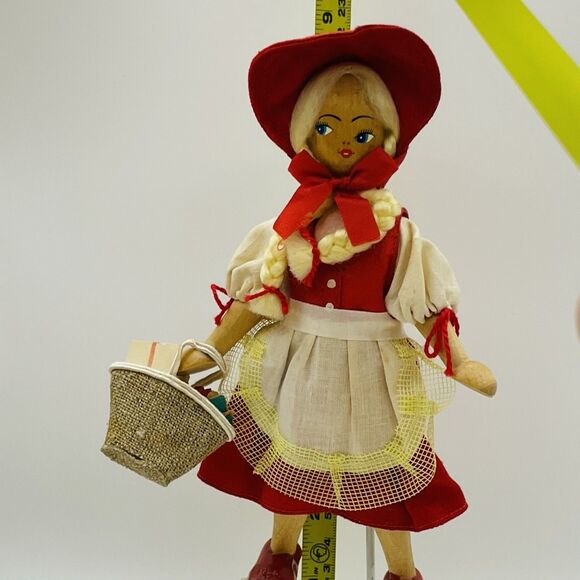 Vintage Made In Poland Wooden Jointed Doll - Long Blonde Pony - Picture 5 of 9